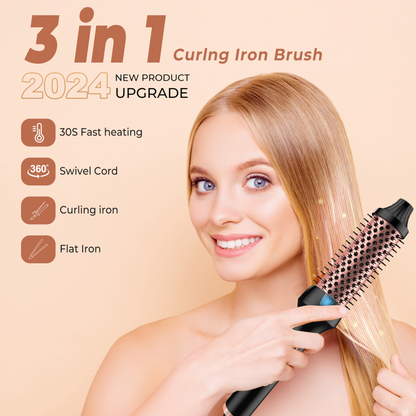 Anion Roller Comb Hair Straightener & Curler