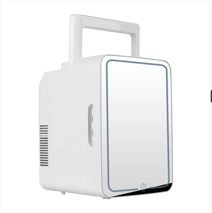 Portable Mini Skincare Fridge with Mirror