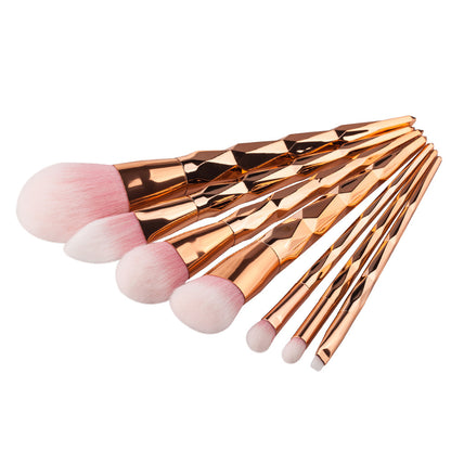 Unicorn Makeup Brush Set with Diamond Handle (7 Pieces)