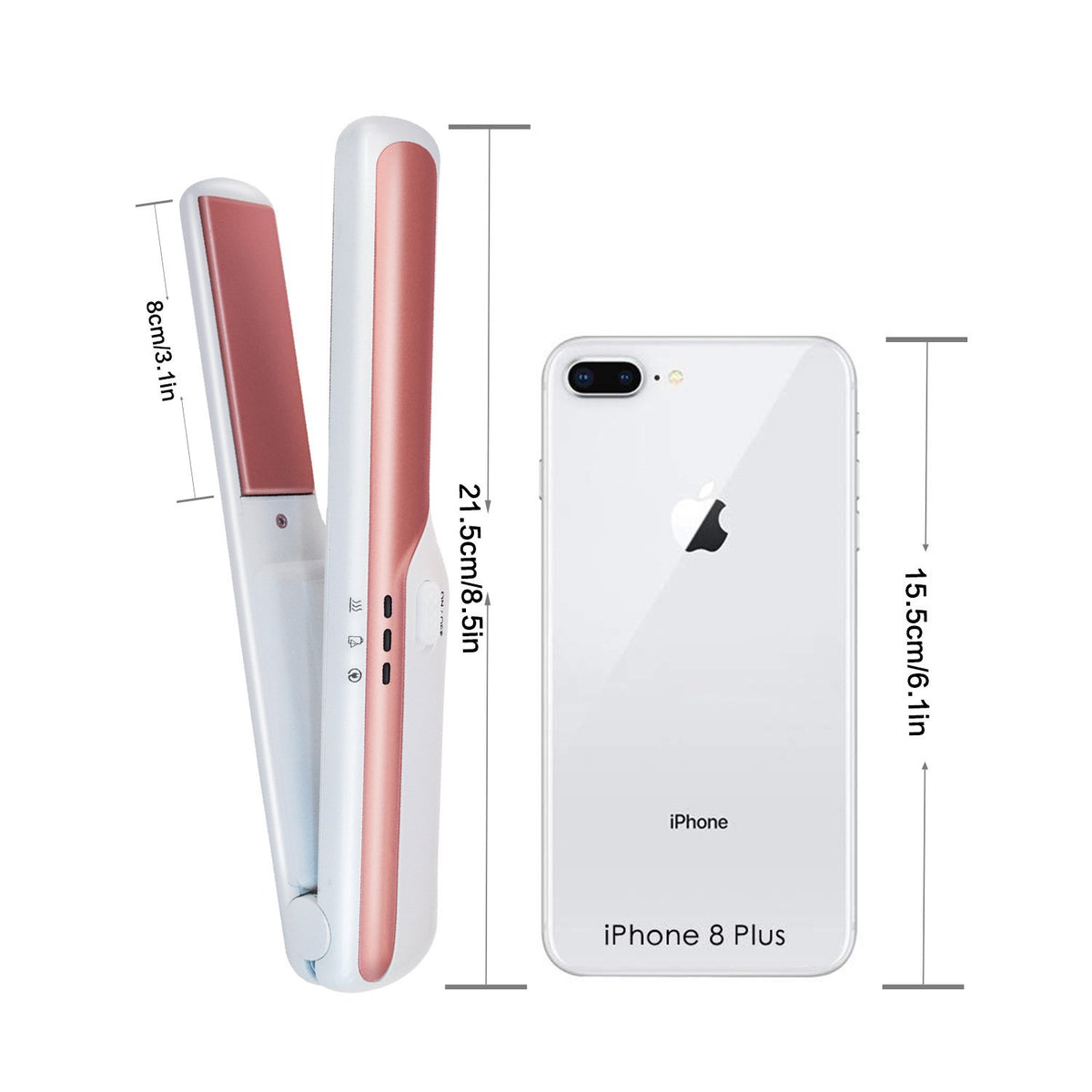 USB Wireless Charging Hair Straightener