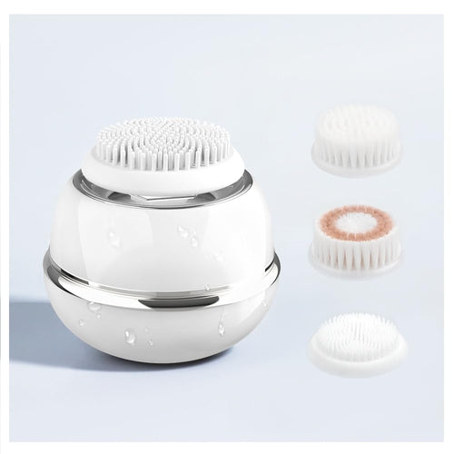 Facial Cleansing Brush Face Scrubber with 3 Brush Heads Wireless Charging Face Cleansing Brush for Skin Exfoliation Deep Facial Cleanser Brush Kimairay Face Scrubber for Women/Men