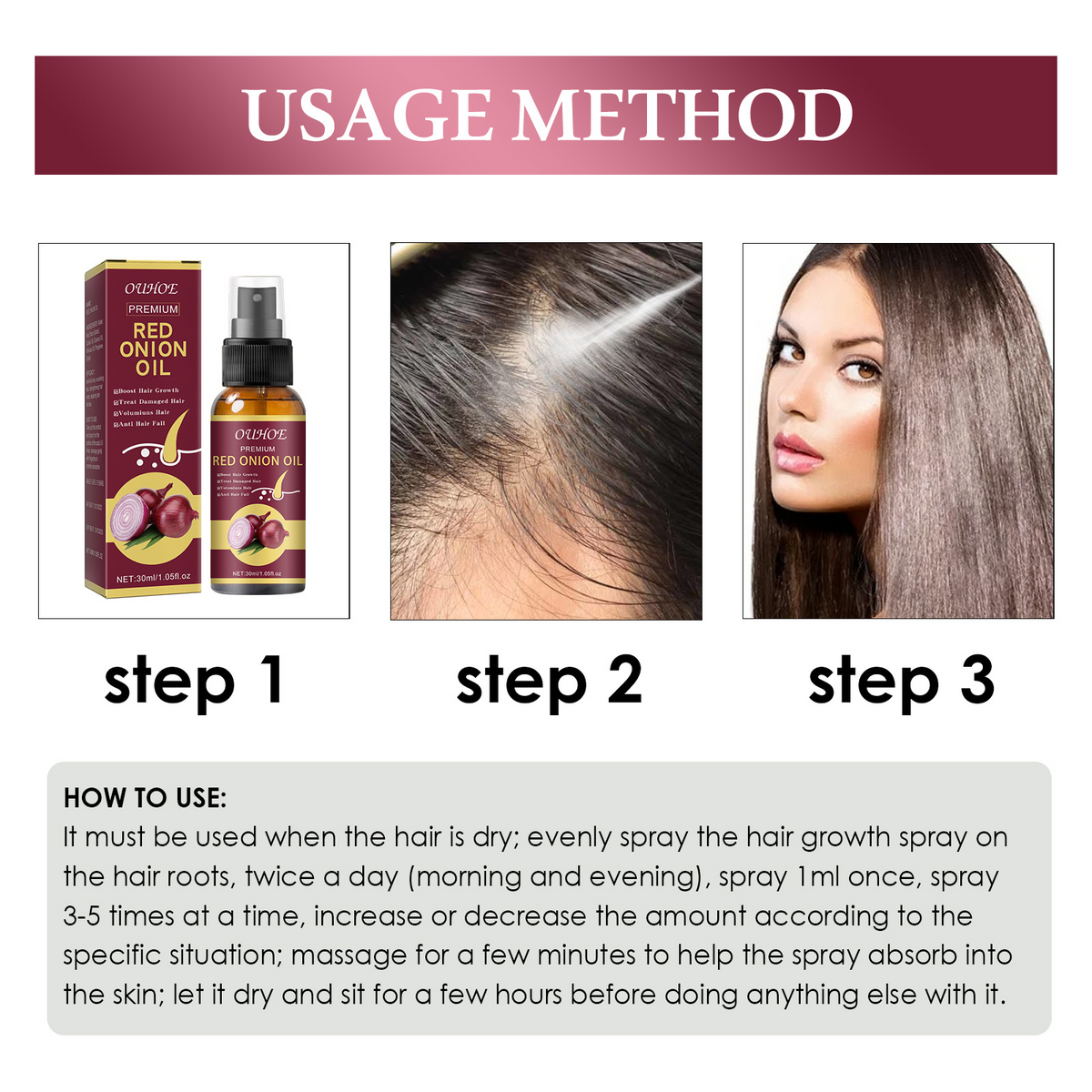 Onion Hair Growth Oil Spray
