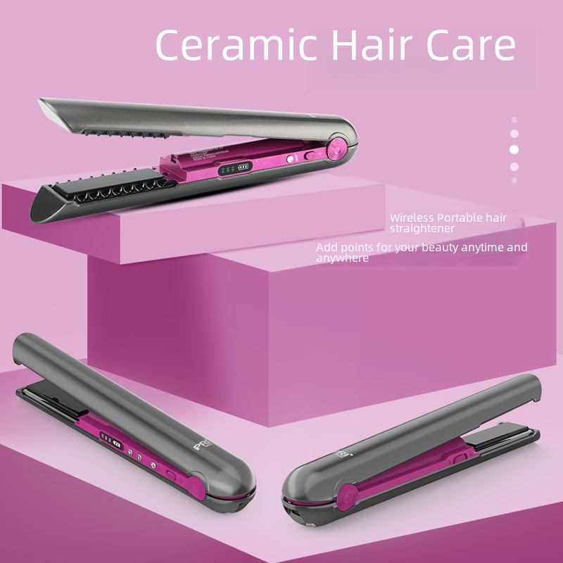 Pritech USB Wireless 2-in-1 Hair Curler and Straightener