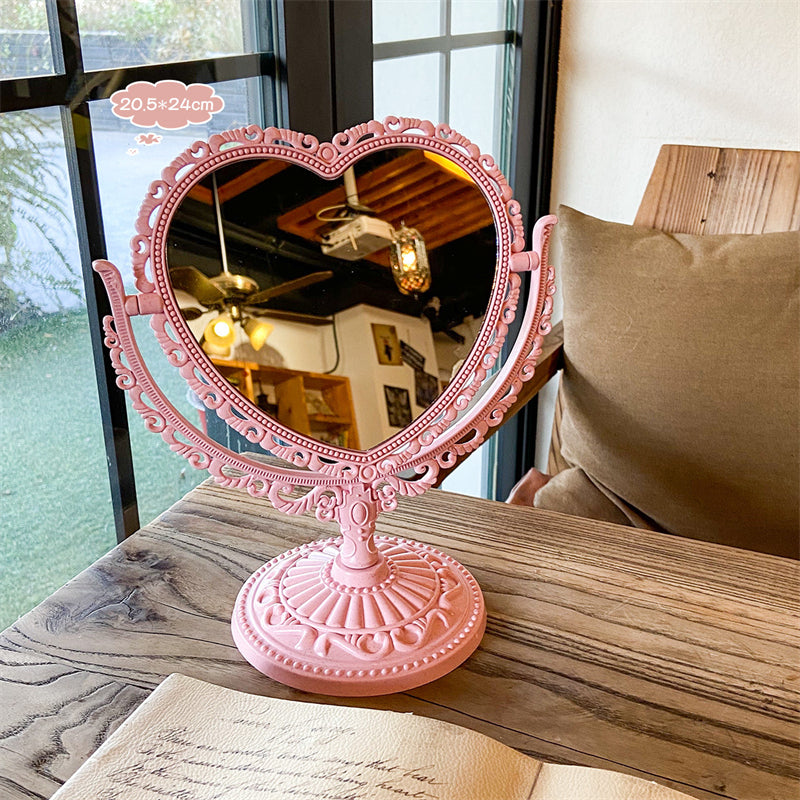 European Retro Double-Sided Desktop Makeup Mirror