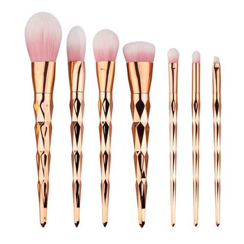 Unicorn Makeup Brush Set with Diamond Handle (7 Pieces)