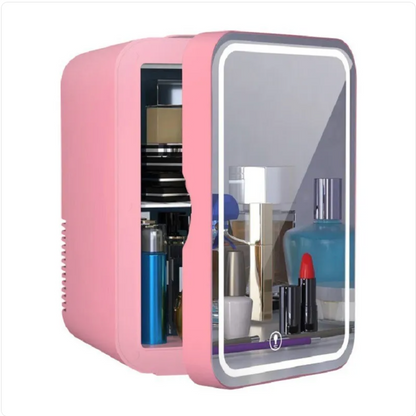 Portable Mini Skincare Fridge with Mirror