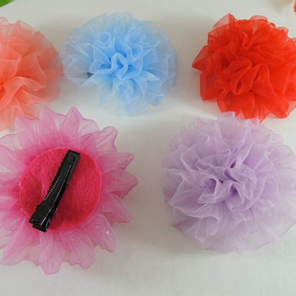 Korean Silk Flower Hair Clip for Girls' Accessories