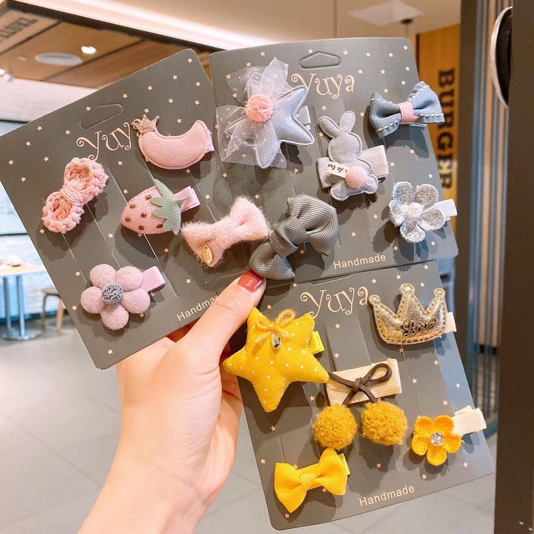 Korean Baby Hair Clips Set for Girls - Cute Accessories