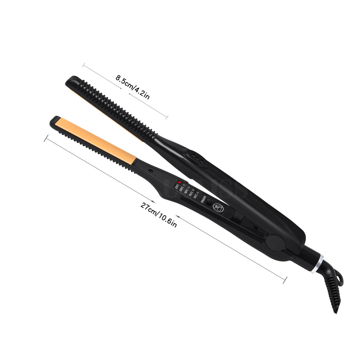 Narrow Men's Ceramic Hair Straightener and Curler