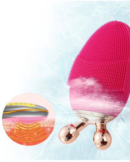Pore Cleanser and Facial Slimming Device with Silicone