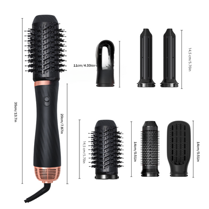 6-in-1 Automatic Hair Curler and Straightening Brush