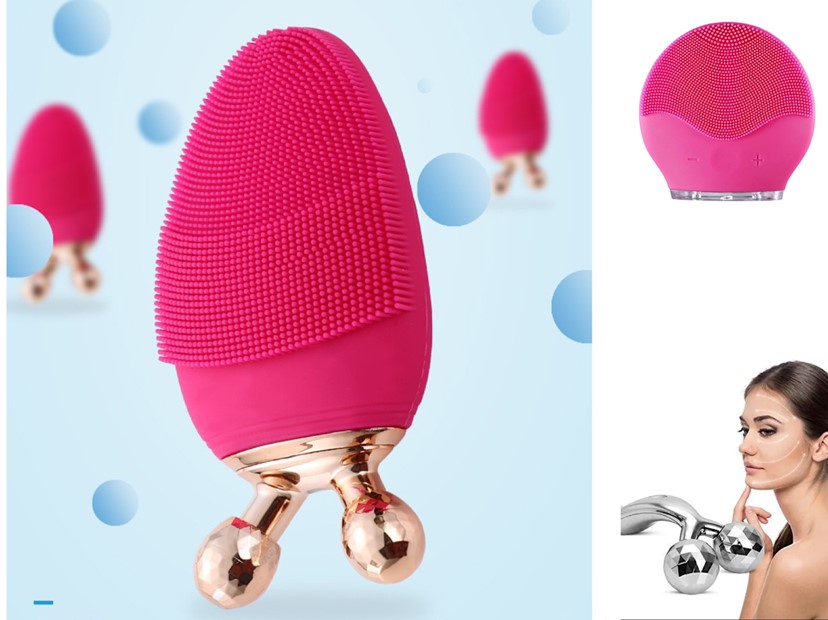 Pore Cleanser and Facial Slimming Device with Silicone