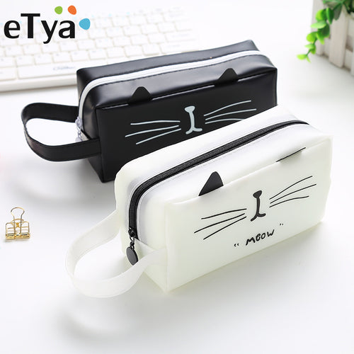 Cute Cat Cosmetic Bag for Travel and Toiletries