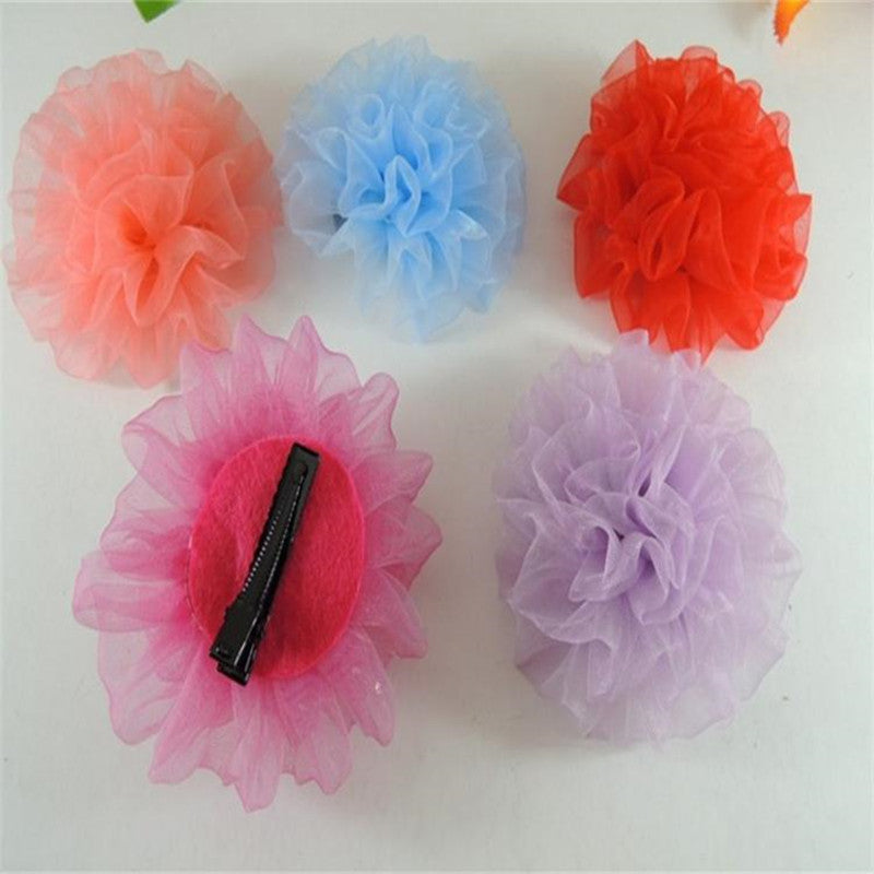 Korean Silk Flower Hair Clip for Girls' Accessories