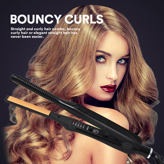 Narrow Men's Ceramic Hair Straightener and Curler