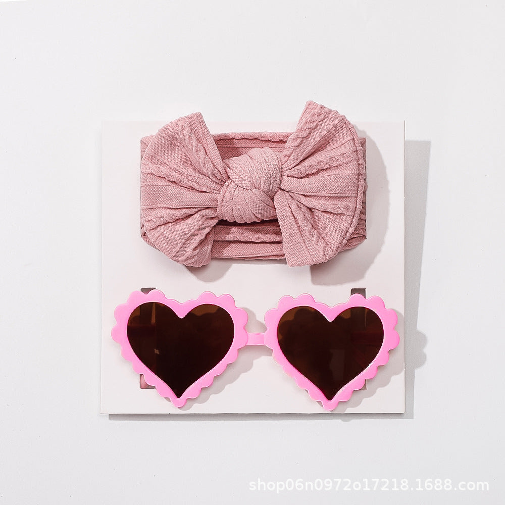 New Children's Hair Accessories Set with Sunglasses