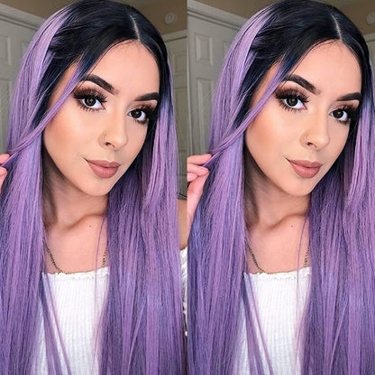Gradient Long Straight Hair Wigs for Women