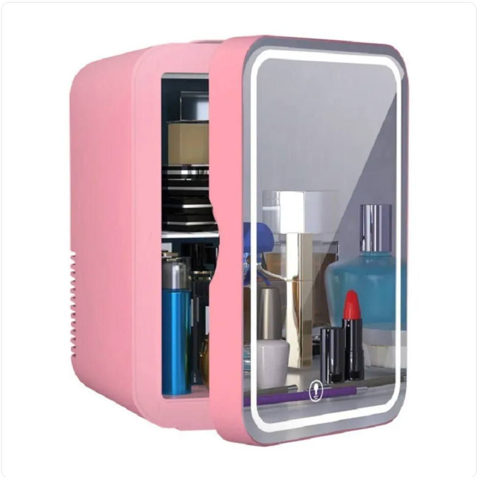 Portable Mini Skincare Fridge with Mirror