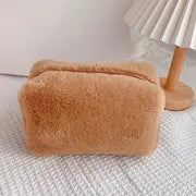 Plush Cosmetic Bag for Stylish Travel and Makeup Storage
