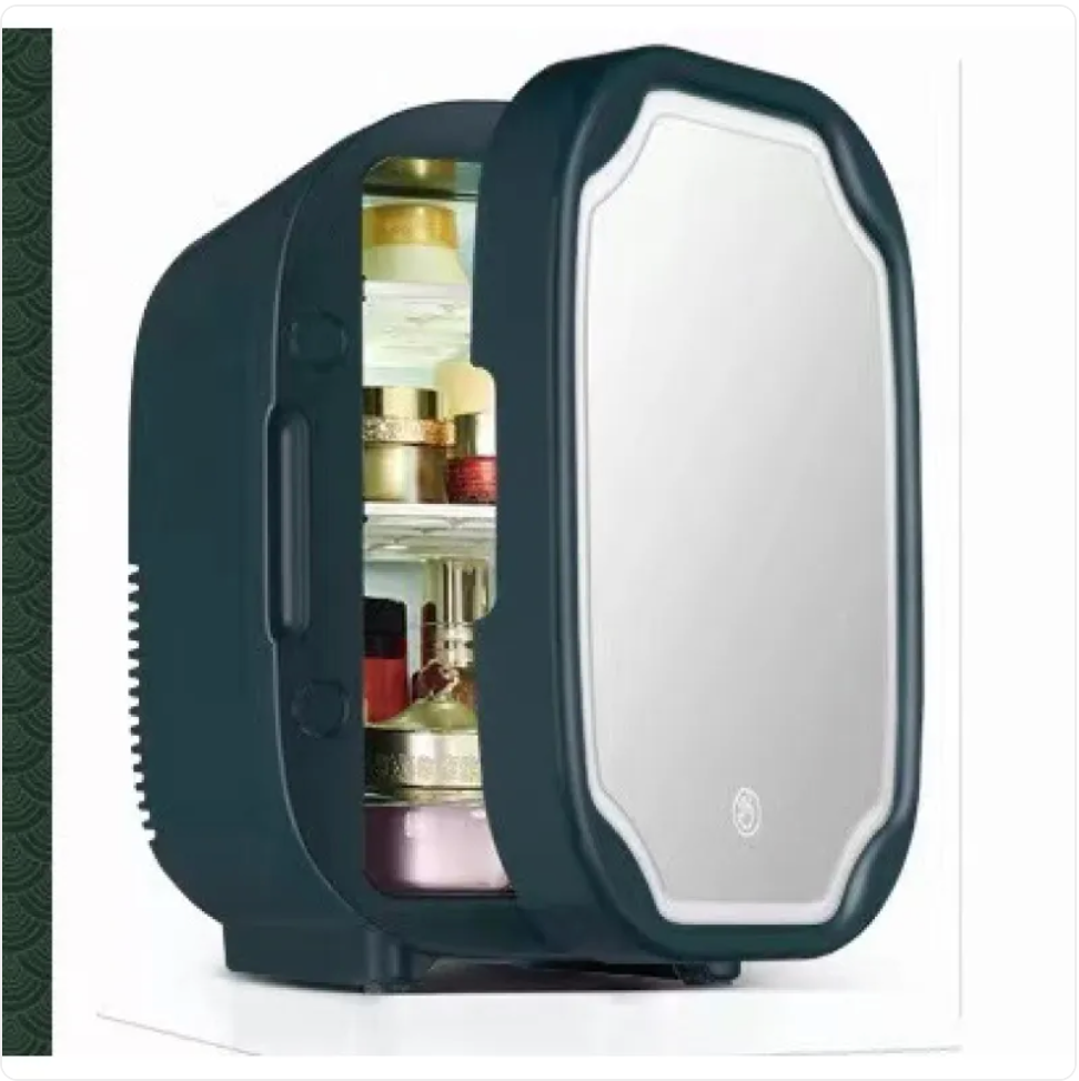 Portable Mini Skincare Fridge with Mirror