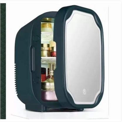 Portable Mini Skincare Fridge with Mirror
